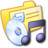 Folder Yellow Music 1 Icon